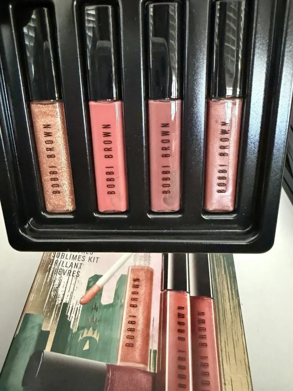 Bobbi Brown Get Glossy Lipgloss Kit 4pc Limited Edition New With Box